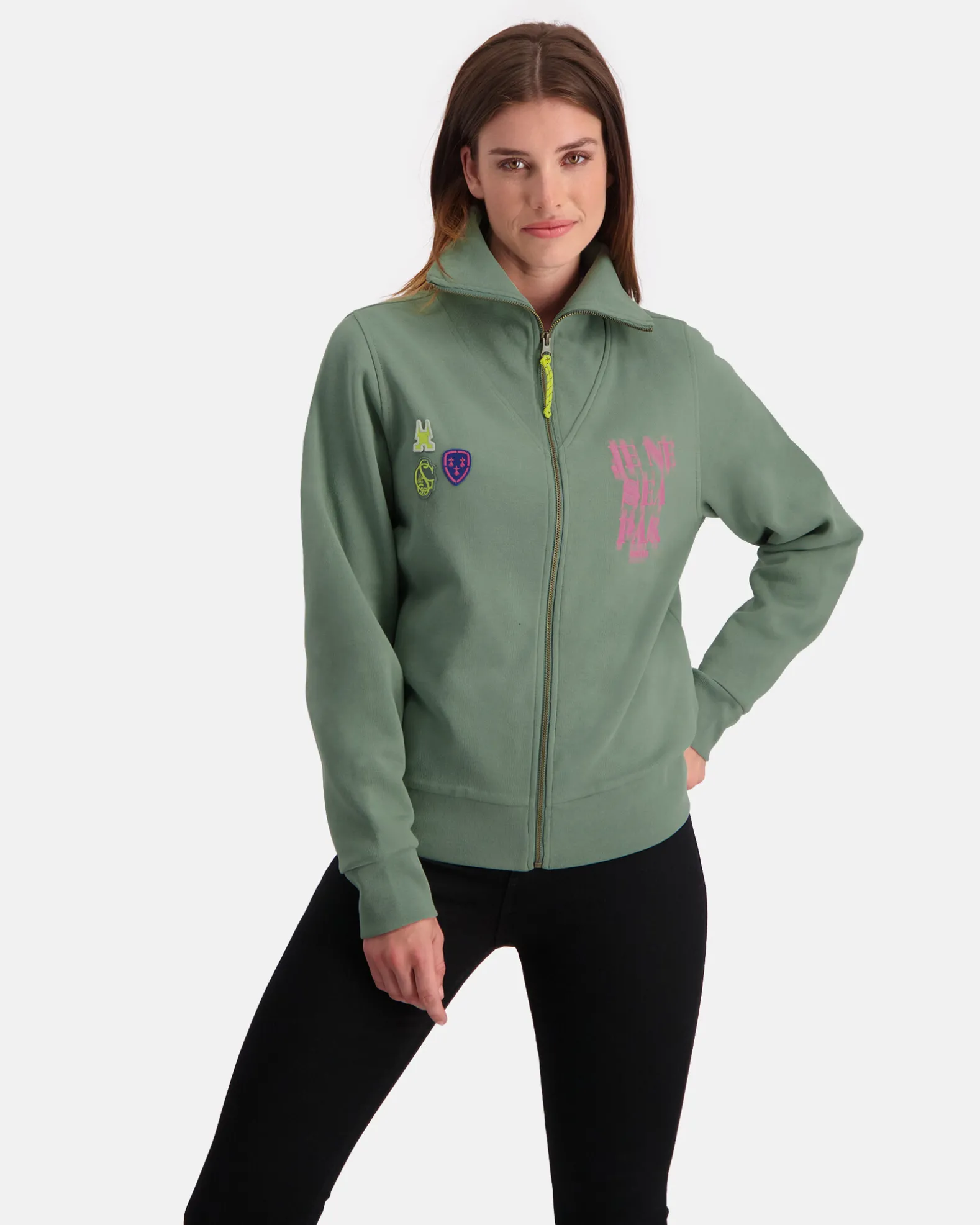 De Retro Capris Full Zip Sweater